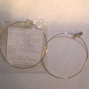 STERLING SILVER HOOP EARRINGS Large